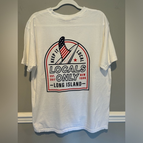 Local's Only Unisex Short Sleeve Tshirt - Size Large white NWT - Picture 3 of 10